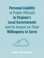 Personal Liability of Public Officials in Virginia’s Local Governments and Its Impact on Their Willingness to Serve