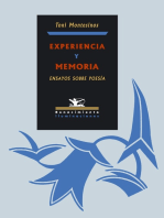 Experiencia y memoria: Ensayos sobre poesía