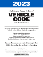2023 California Peace Officers' Vehicle Code