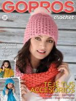 Gorros crochet. Tejé tus accesorios: Variedad de puntos, diseño y color. Bufanda, ponchito, cuellos, chal, mitones