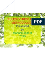 Rules of Research Methodology
