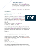 Addition Rule of Probability