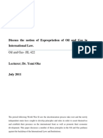 The Notion of Expropriation of Oil and Gas in International Law.