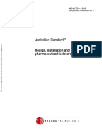 As 4273-1999 Design Installation and Use of Pharmaceutical Isolators