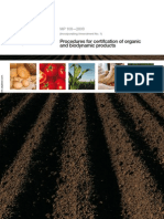 MP 100-2009 Procedures For Certification of Organic and Biodynamic Products