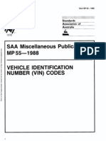 MP 55-1988 Vehicle Identification Number (VIN) Codes