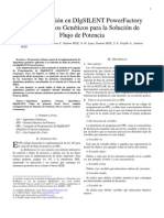 Implementación en DIgSILENT PowerFactory de Algoritmos Geneticos para La Solución de Flujo de Carga