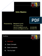 Unix Basics: Presented By: Benjamin Lynch