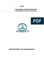 Master of Business Administration: (Regulation and Detailed Course Curriculum)