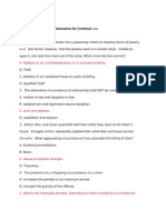 2011 Bar Examination Questionnaire For Criminal Law: A. Robbery in An Uninhabited Place or in A Private Building