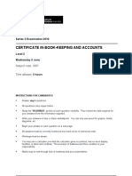 2010 LCCI Bookkeeping and Accounts Series 3