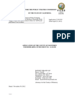 Application of The County of Monterey For Rehearing of Decision No. 12-10-030 11-30-12