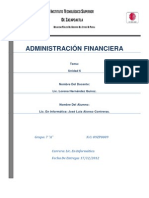 Unidad 6 de Administracion Financiera.