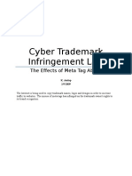 Cyber Trademark Infringement & Meta Tag Abuse