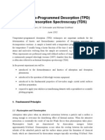 Temperature-Programmed Desorption (TPD) Thermal Desorption Spectroscopy (TDS)