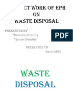 Project Work of Eph On Waste Disposal