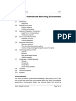 Unit 2 International Marketing Environment: Structure