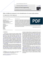 Effect of Different Treatments For The Destabilization of Coconut Milk Emulsion