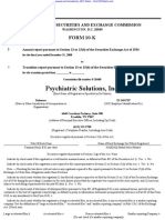 PSYCHIATRIC SOLUTIONS INC 10-K (Annual Reports) 2009-02-25