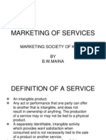 Marketing of Services: Marketing Society of Kenya BY B.W.Maina