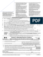 Form W-4 (2013) : Employee's Withholding Allowance Certificate