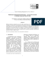 Maintenance-Management Performance An-Overview Towards Evaluating Malaysian Palm Oil Mill