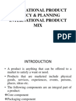 International Product Policy & Planning International Product Mix