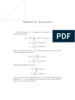 Worksheet 27: Fourier Series