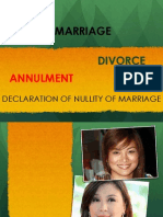 Marriage and Annulment