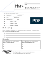 3319 Baking Math Worksheet