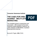THE CASE (FOR AND) AGAINST MULTI-LEVEL MARKETING... by Jon Taylor