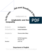 Linguistic and Social Inequality 1225482217820744 9