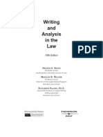 Writing and Analysis in The Law