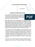 Affidavit of William Clutter Recieved July 22 2013 Prisoner Review Board