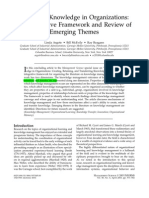 Argote - McEvily - Reagans - 2003 - Managing Knowledge in Organizations An Integrative Framework and Review of Emerging Themes. Management Science