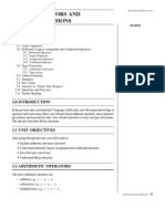 Unit 3 Operators and Expressions