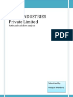 Project On Ratio and Cash Flow Analysis For Titan Industries Pvt. Ltd.