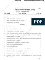 CBSE Class 11 Accountancy Question Paper SA 2 2012 PDF