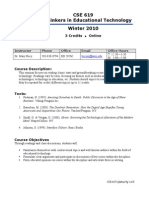 CSE 619 Syllabus