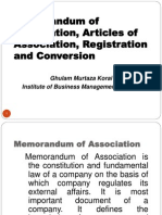 Memorandum & Articles of Association