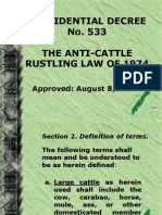 The Anti Cattle Rusting Act PD 533