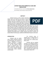 Classification Tests For Carboxylic Acid and Derivatives