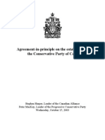 Canadian Alliance and Progressive Conservative Merger Agreement - 2003