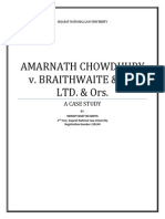 Amarnath Choudhary V. Braithwaite and Co. Ltd. - Case Analysis