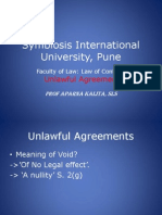 Symbiosis International University, Pune: Unlawful Agreement