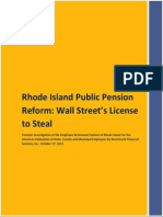 Rhode Island Public Pension Reform-Wall Street's License To Steal