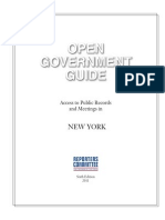 Open Government Guide For New York State