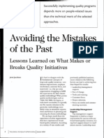 Avoiding The Mistakes of The Past - A Casestudy