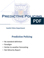 PredPol Presentation To Seattle Police Department
