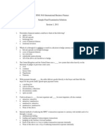 Sample Final Solutions PDF